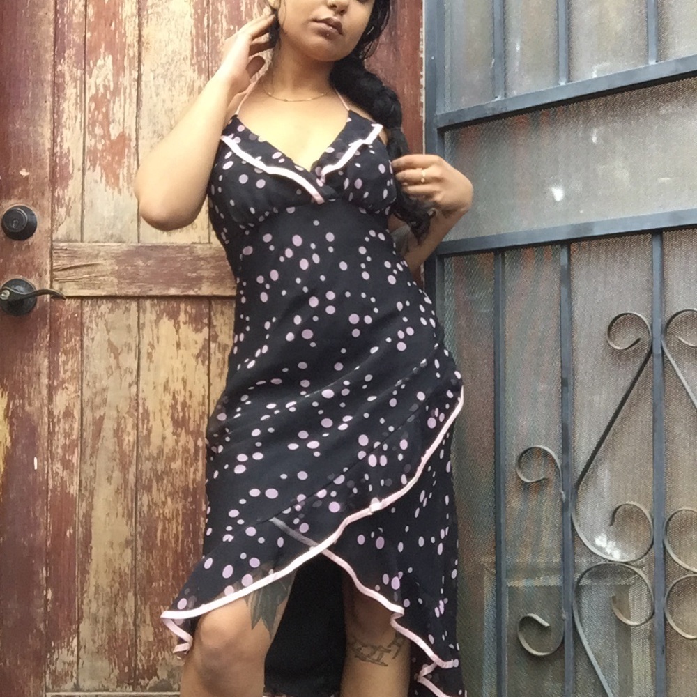 SOLD 💕Pink Dot Cocktail Dress💕 - Picture 5 of 5